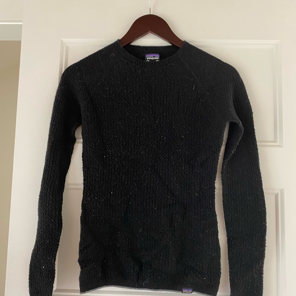 Black Wool Base layer top